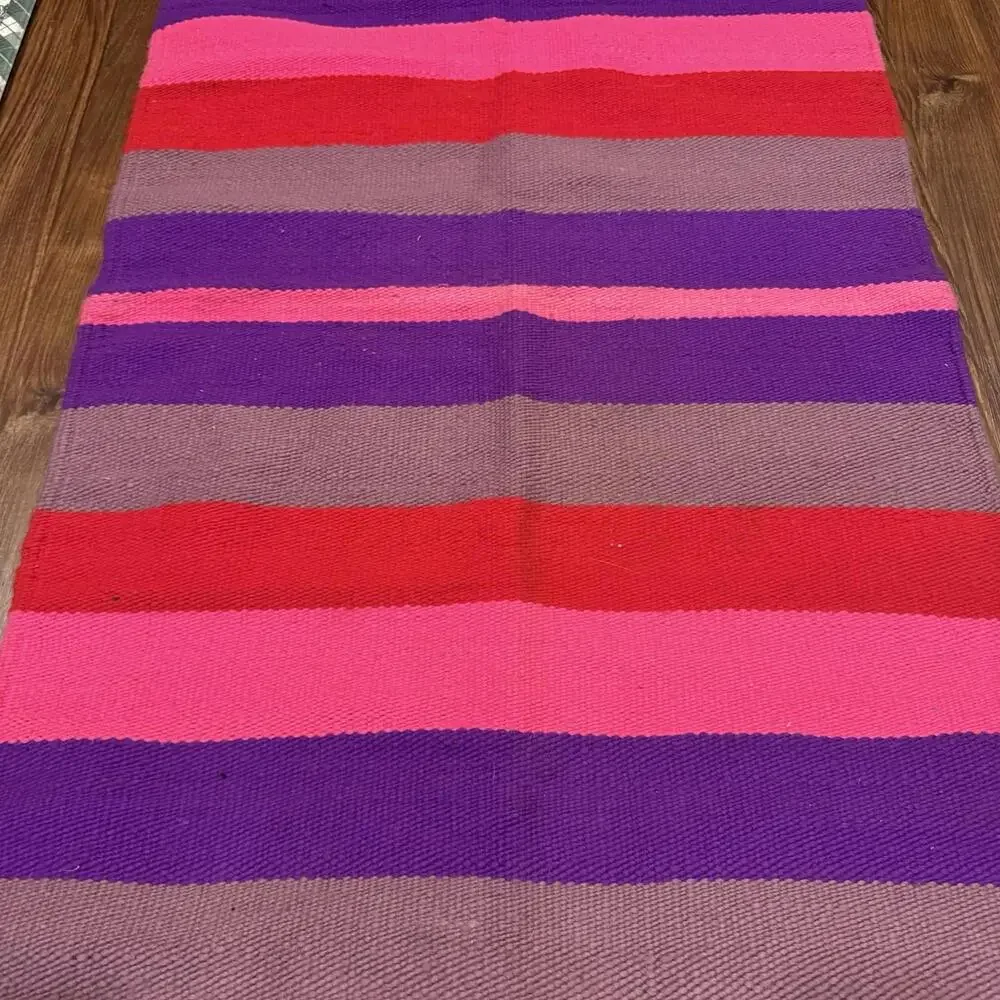 Vintage 60s/70s‎ RARE Colorful Turkish Kilim Runner Handmade Rug Size 60x28